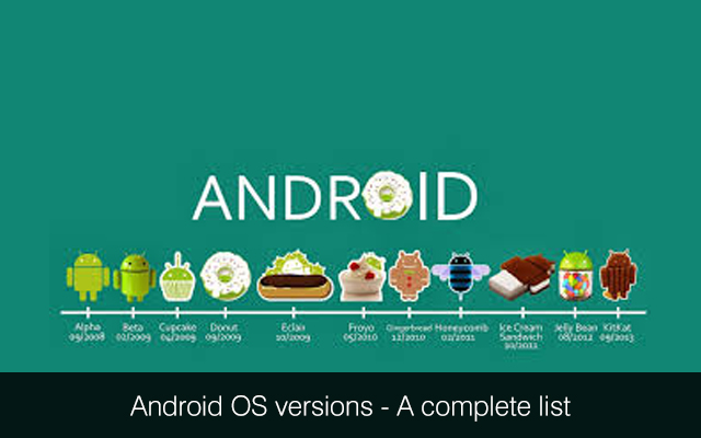 lists of android os versions